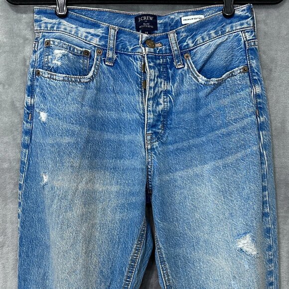 J.Crew Premium Edition Button-Fly Slim Boyfriend Jeans Sz 25 - Picture 2 of 13